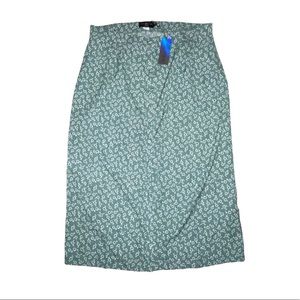 Floral Midi Skirt with Buttons